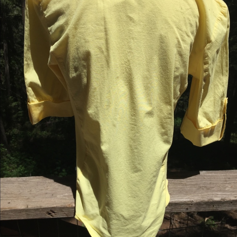 Style & Co. Classic button down shirt mellow yellow - Picture 5 of 9